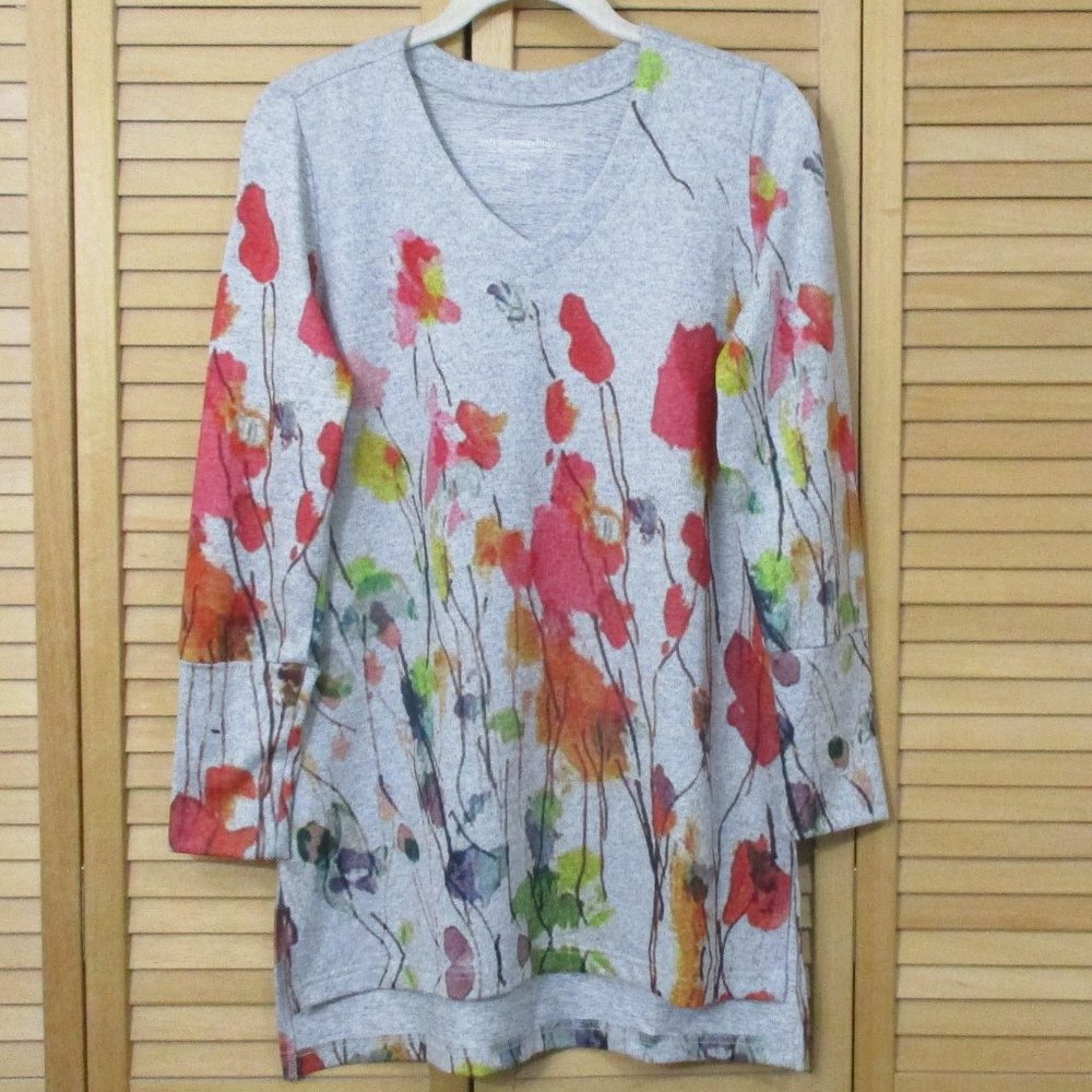 Soft Surroundings Poppy Fields Tunic Size PS - Picture 4 of 6